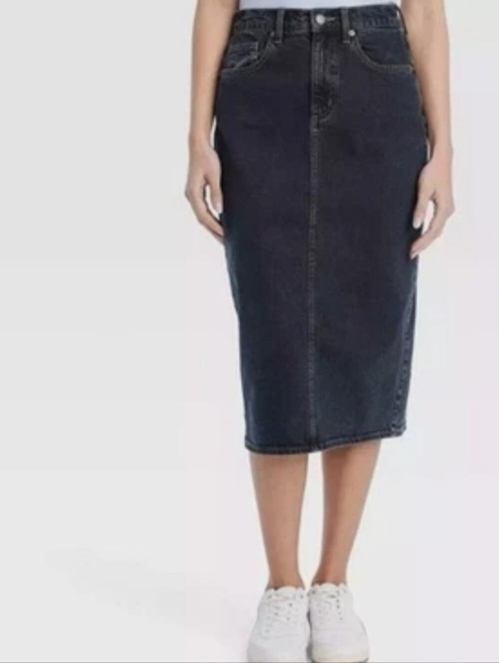 Universal Thread Charcoal/Navy Denim Pencil Skirt